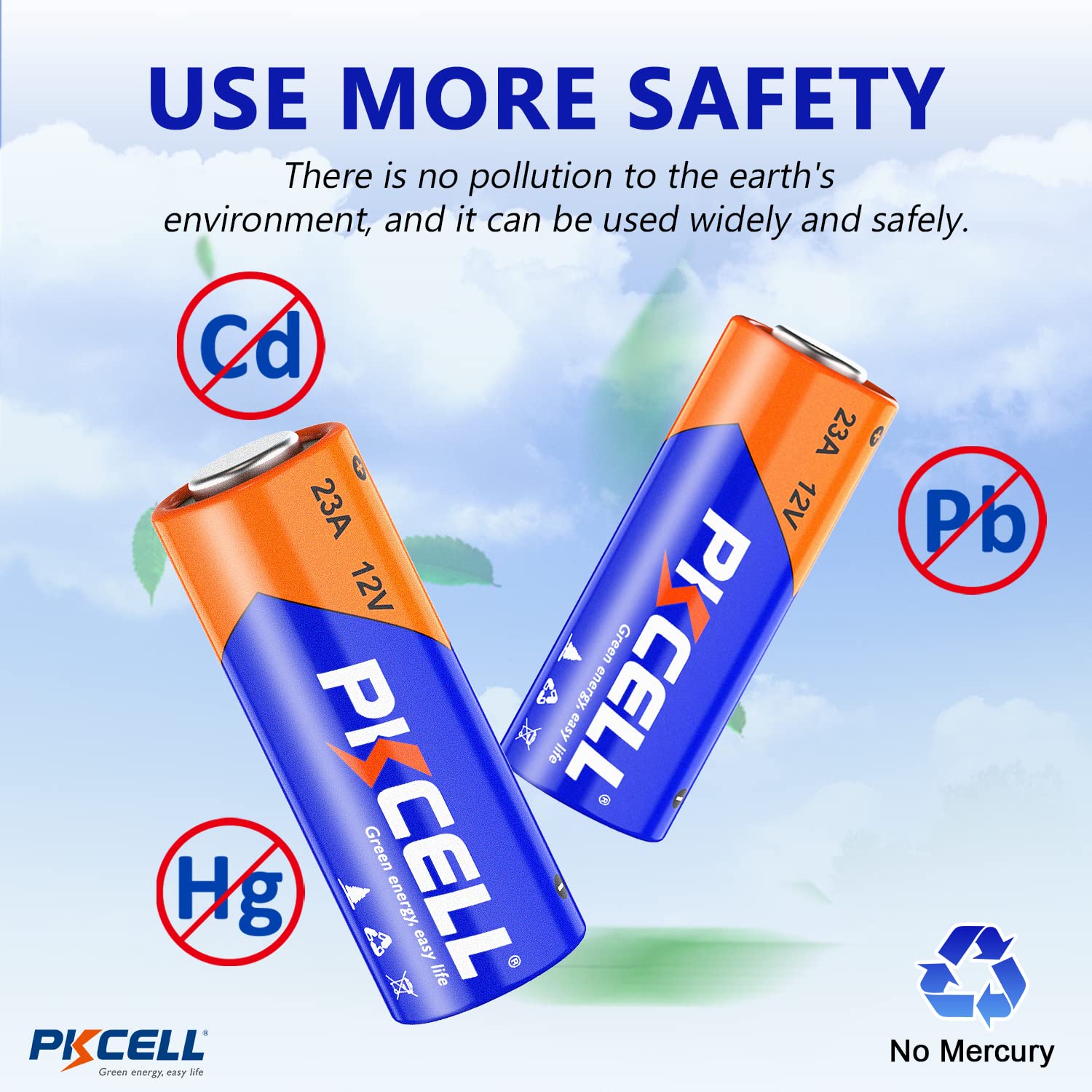 PKECLL 23A 12 Volt Battery 10-Count, A23 Battery for Garage Door Openers Ceiling Fan Remotes Doorbells (10 Pack)