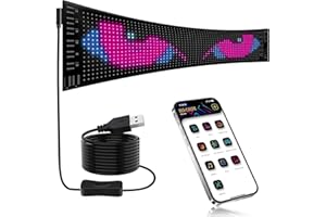 MIMIRGB Car LED Sign DIY Programmable Scrolling LED Display USB 5V (23"x5")