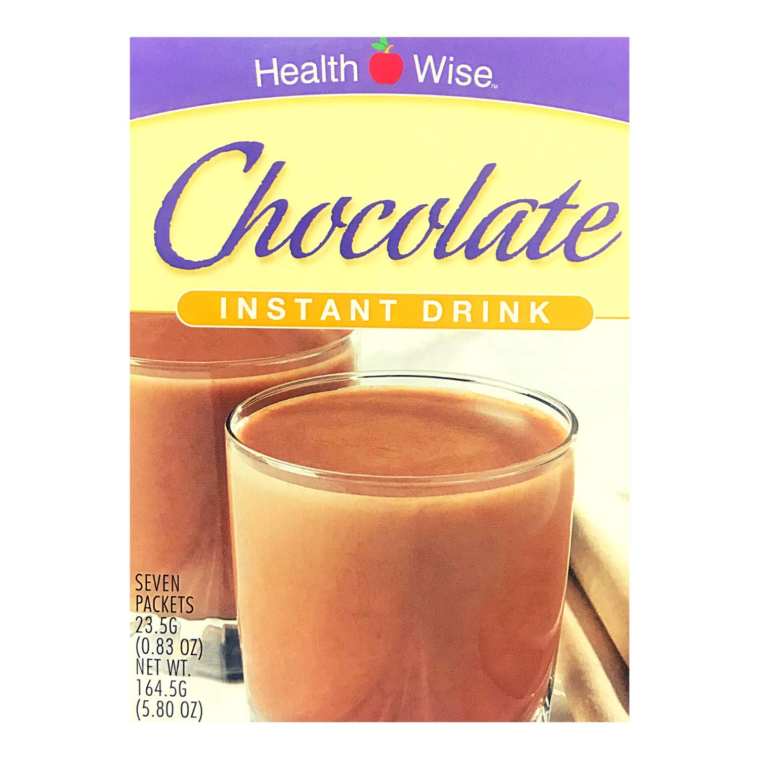 Healthwise - High Protein Diet Instant Cold Drink - Chocolate - 15g Protein - Low Calorie - Low Carb - Low Fat - Gluten Free - Aspartame Free (7/Box)