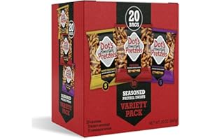DOT'S HOMESTYLE PRETZELS Dot's Pretzels Variety Pack, Original, Honey Mustard, and Cinnamon Sugar Pretzel Twists, Healthy Kids Snacks, 1oz Grocery Sized Bags (20 Count)