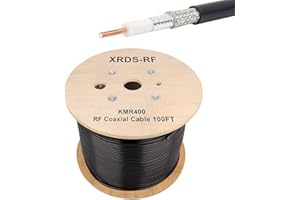 XRDS -RF KMR400 RF Coaxial Cable 50 Ohm Low Loss Coax Cable 100 Feet