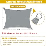 MOKANI Sun Shade Sail 2x3m Rectangle UV 95% Waterproof Canopy Grey view 2
