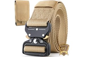 BONEKE Tactical Belt, Military Nylon Web Belt for men, with Heavy Duty Quick Release Buckle, police Belt used for military training