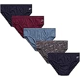 Reebok Low Rise Mens Briefs - 5 Pack Soft Cotton Underwear with Supportive Contour Pouch - Supportive Fit for Everyday Wear