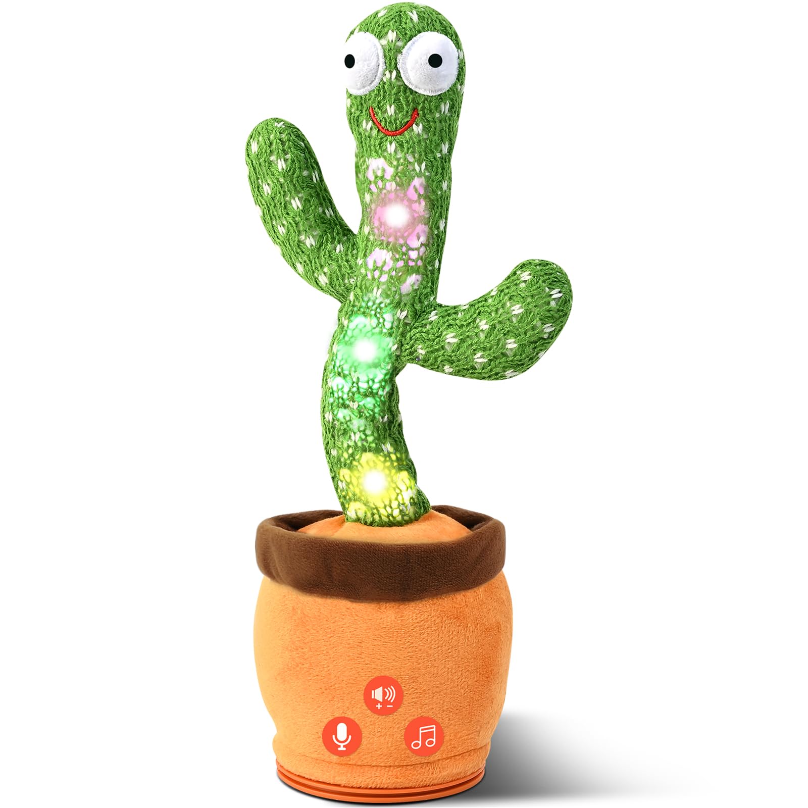 Photo 1 of **BROKEN** SANJOIN Cactus Baby Toy Talking Dancing Singing Adjustable Volume, Baby Girl for 1 Year Old, Infant Toys for 0-6 6-12 Months Easter Basket Stuffers