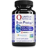 Quantum Nutrition Labs Brain Prodigy for Men &amp; Women - 120 Vegetarian Caps | Brain Supplements for Memory and Focus, Focus Supplement, Vitamin for Concentration and Memory Support Adults