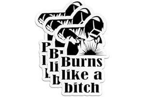 DUCHUCASE (3PCS) Burns Like A B*tch Welders Sticker Welding Welder Hard Hat Sticker Funny Helmet Stickers Waterproof Vinyl Sticker for Water Bottle Tumbler Phone Case Cars Laptops Gift for Adults Dad (2 Inches)