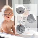 HiABsee Baby Towel Hooded Koala 80x80cm Ultra Soft Coral Fleece Newborn view 5