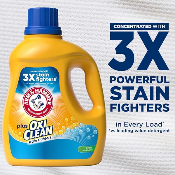 ARM & HAMMER PLUS OXICLEAN CLEAN MEADOW, 77 LOADS LIQUID LAUNDRY DETERGENT, 100.5 FL OZ
