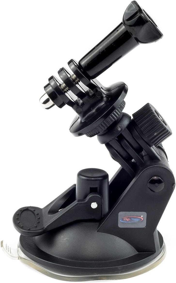 Digicharge Suction Cup Car Mount Holder For GoPro Lit Hero Hero13 13 Hero12 12 Max 2 / DJI Osmo Action 5 / Session Mini Hero 11 Mini 10 9 8 7 Akaso Apexcam Vemont Action Camera Cam Go Pro - Image 3