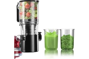 Masticating Juicer Attachment for KitchenAid Stand Mixer,Slow Cold Press Juicer for Kitchenaid Accessory with 4.5" Large Feed Chute,2 * 28oz Cups for Whole Fruits & Vegetables by Aifeel