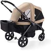 Graco Ready2Roll Stroller Wagon, Pinnacle | All-Terrain Never-Flat Wheels, Durable, Lightweight Frame, Push-or-Pull Rotating Handle, 2 Roomy Seats, Travel-Ready