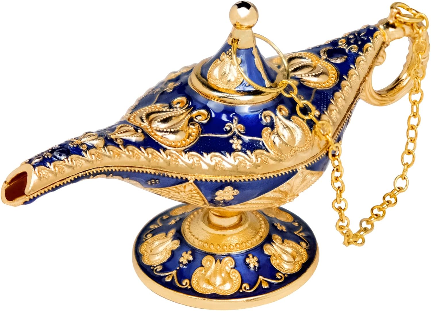 Oil Lamps & Accessories - inheming Small Aladdin Lamp Decoration, Classic Vintage Legend Aladding Magic Genie Lamp Wishing Light Ornaments, Costume Props Home Crafts Decor Birthday Party Gift
