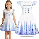 Sukyfecde Princess Dress Up for Girls Halloween Costumes Kids Dress Up Cosplay Clothes Toddler Christmas Birthday Outfit