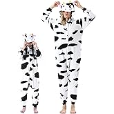 DarkCom Kids Animal Onesie,Women and Mens Cosplay Cow Onesie Halloween Costume Christmas Pajamas Sleepwear