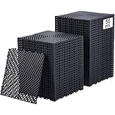 VEVOR Interlocking Drainage Mat, 12&rdquo; x 12&rdquo; Modular Interlocking Cushion, 55 Pcs Splicing Drainage Mats, Non-Slip PP Drainage Floor Tile and Shower Mat, for Garage, Garden, Kitchen &amp; Outdoor, Black