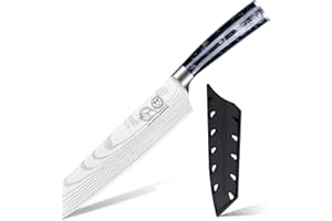 XYJ Kitchen Knife,7.5 Inch Japanese Gyuto Knife,Stainless Steel,Professional Chef Knife Kitchen Cutlery,Meat Cleaver Knife wi