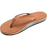 Rainbow Sandals Women's Double Layer, Narrow Strap, Leather Sandals w/Arch