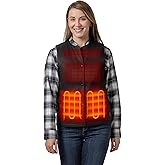 ORORO Women's Ultra Lightweight Heated Vest Liner with 4 Heat Zones, Soft Heated Quilted Vest with Battery