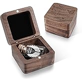 SOITIS Wooden Box for Ashes - Small Glass Urn for Human Ashes Keepsake, Mini Urns for Ashes Cremation Holder, Funeral Keepsake for Women Men-White Wings Urn