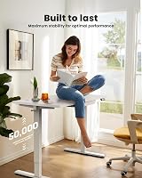 ErGear Electric Standing Desk 120x60 cm with 4 Memory Presets White view 7