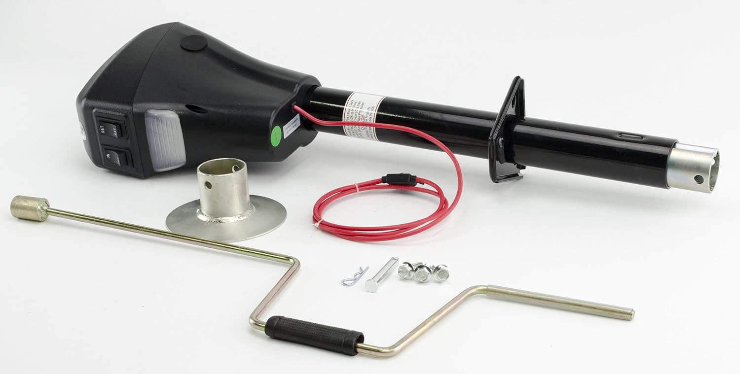 Lippert 285318 3500LB Power Tongue Jack Black: Automotive