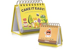 YOUTHAMAZING Punny Motivational Desk Calendar 2026 - Daily Perpetual Calendar, 4.9" x 4", Inspirational Desk Accessories, Cute Decor for Home and Office, Nice Gifts Choice