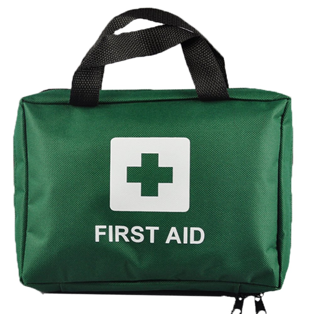 99pcs Emergency Essentials First Aid Kit Bag - Inc. Sterile Dressings, Eye Wash, Gauze, Bandages, Ice Pack, Thermal Blanket - for Family, Home, Office, Vehicle, Workplace, Travel, Camping (Green)