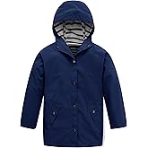wantdo Boys & Girls Waterproof Rain Jacket Lightweight Rain Coat Hooded Windbreaker
