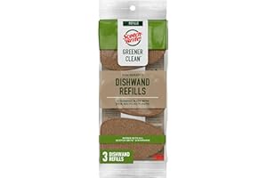 Scotch-Brite Greener Clean, Non-Scratch Dishwand Refills, Fits All Scotch-Brite Dishwands, 3 Count