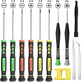 12 Pcs Small Screwdriver Set with Flathead Phillips Pentalobe Screwdriver | Stainless Steel Magnetic Multi-Size Screwdrivers, Non Slip handles, Suitable For iPhone PC Laptop Eyeglass Jewelry Watch