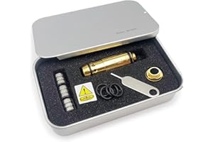 ARKSIGHT 9mm/380ACP/40S&W/45ACP Dry Fire Training Cartridge Integrated Snap Cap for Dry Fire Trainer,Red Dot Beam Bullet with Double O-Ring