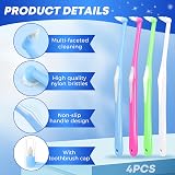 Sularpek 4 Pcs Interspace Toothbrushes with Covers Compact Soft Tufted view 3