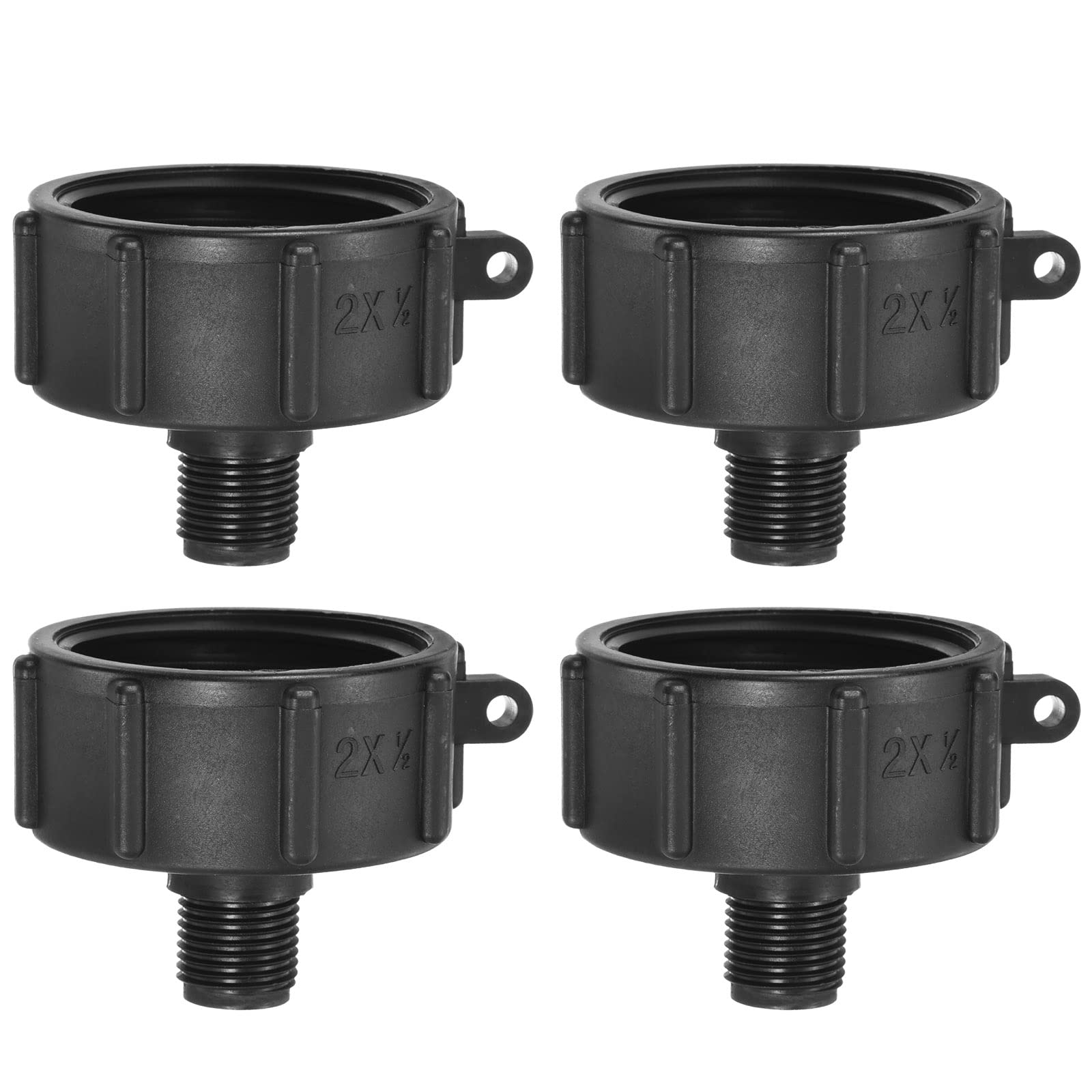 PATIKIL IBC Tote Adapter S60x6 Coarse Thread 1/2 BSP Male, 4 Pcs 275-330 Gallon Drain Plug Connector for Water Tank Garden Hose
