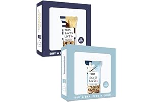 THIS BAR SAVES LIVES This Saves Lives Gluten-Free Snack Bars Variety Pack, Helping to End Child Hunger, Individually Wrapped Healthy Snack Bars, Non-GMO, 1 Box Each Dark Chocolate Peanut Butter & Madgascar Vanilla Almond and Honey (24 Total Bars)