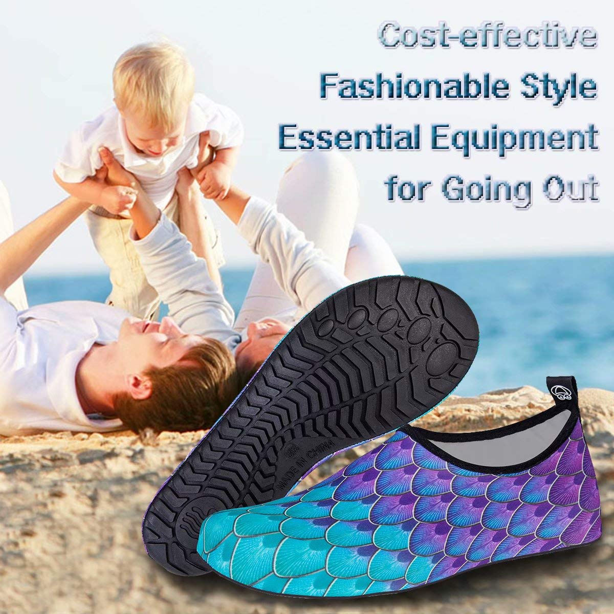 YALOX Water Shoes Women's Men's Outdoor Beach Swimming Aqua Socks Quick-Dry Barefoot Shoes Surfing Yoga Pool Exercise