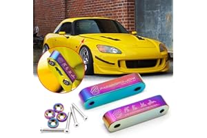 X XOTIC TECH Xotic Tech JDM Hood Spacer - 3/4" Replacement Front Hood Vent Space Riser Spacer - Anodized NEO Aluminum Alloy Billet - Compatible with Honda Civic CRX Del Sol, Acura Integra