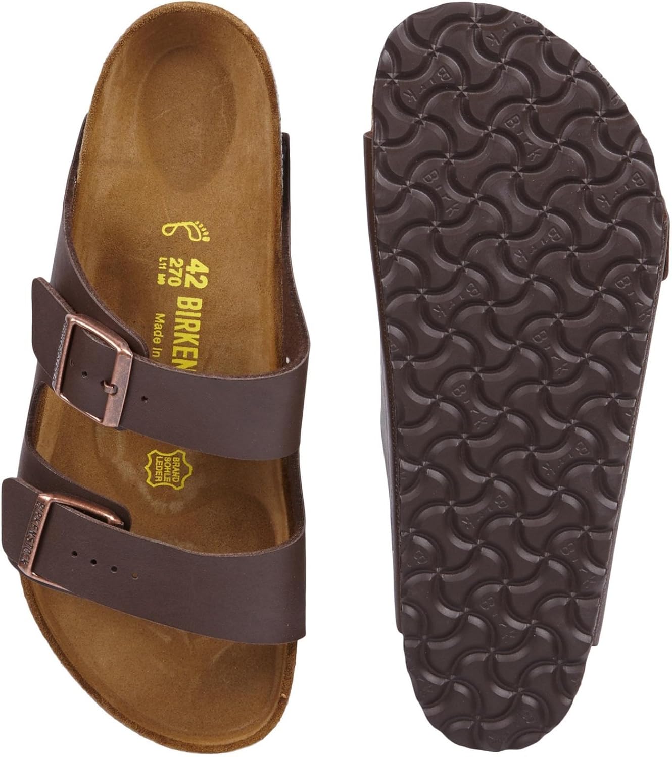 Amazon.com | Arizona (Narrow Fit) Women's 'Soft Footbed' Sandals, Natural Brown Leather, 38 N 