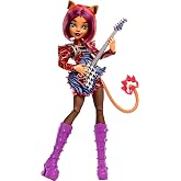 Monster High Toralei Music Club Doll With Varsity Jacket, Yearbook, And Accessories