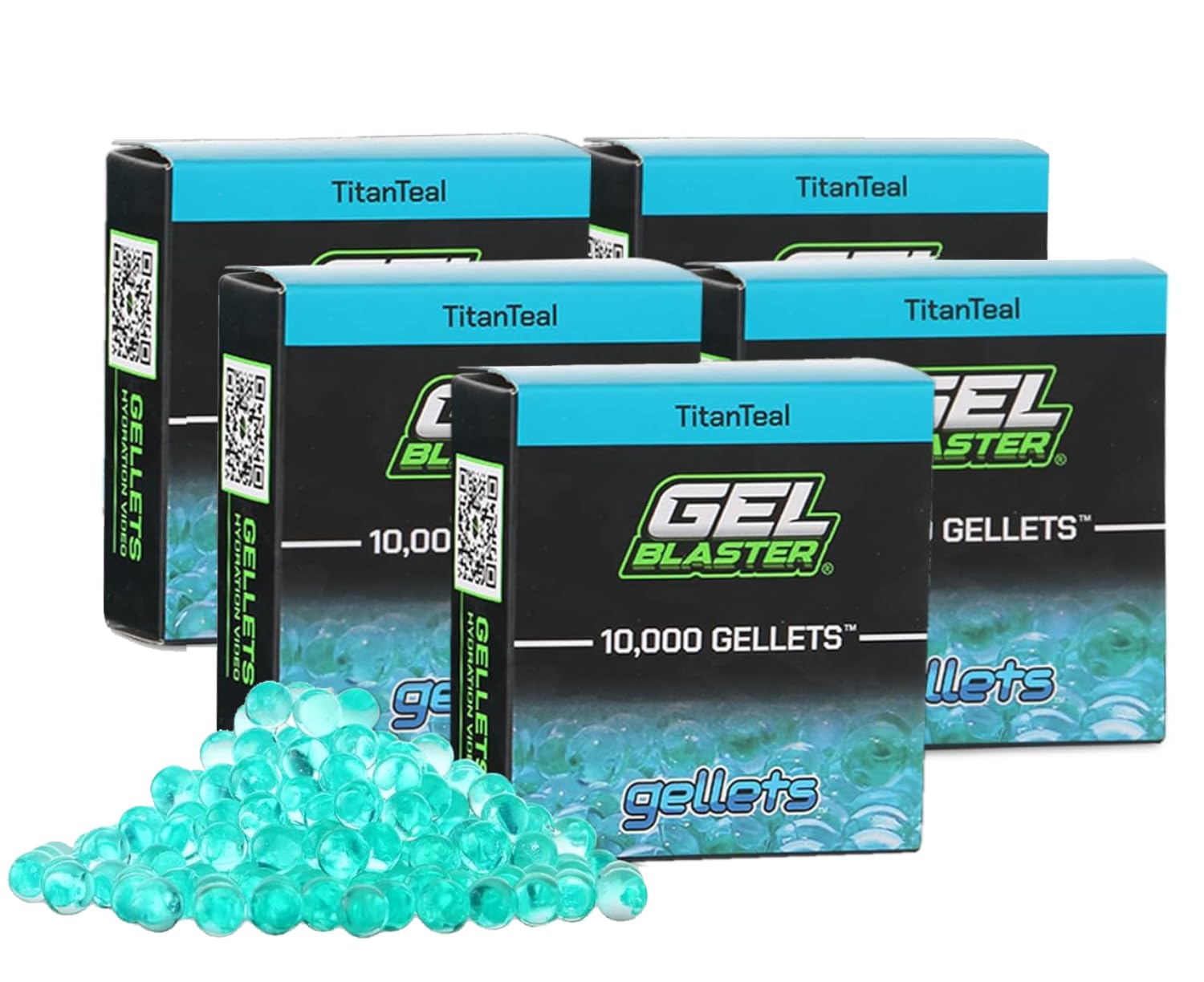 Gel Blaster 50,000 Gellets Refill Ammo - Teal - Non-Toxic, Water Based Gel Balls - Made Specifically for Gel Blaster, for Ages 14+