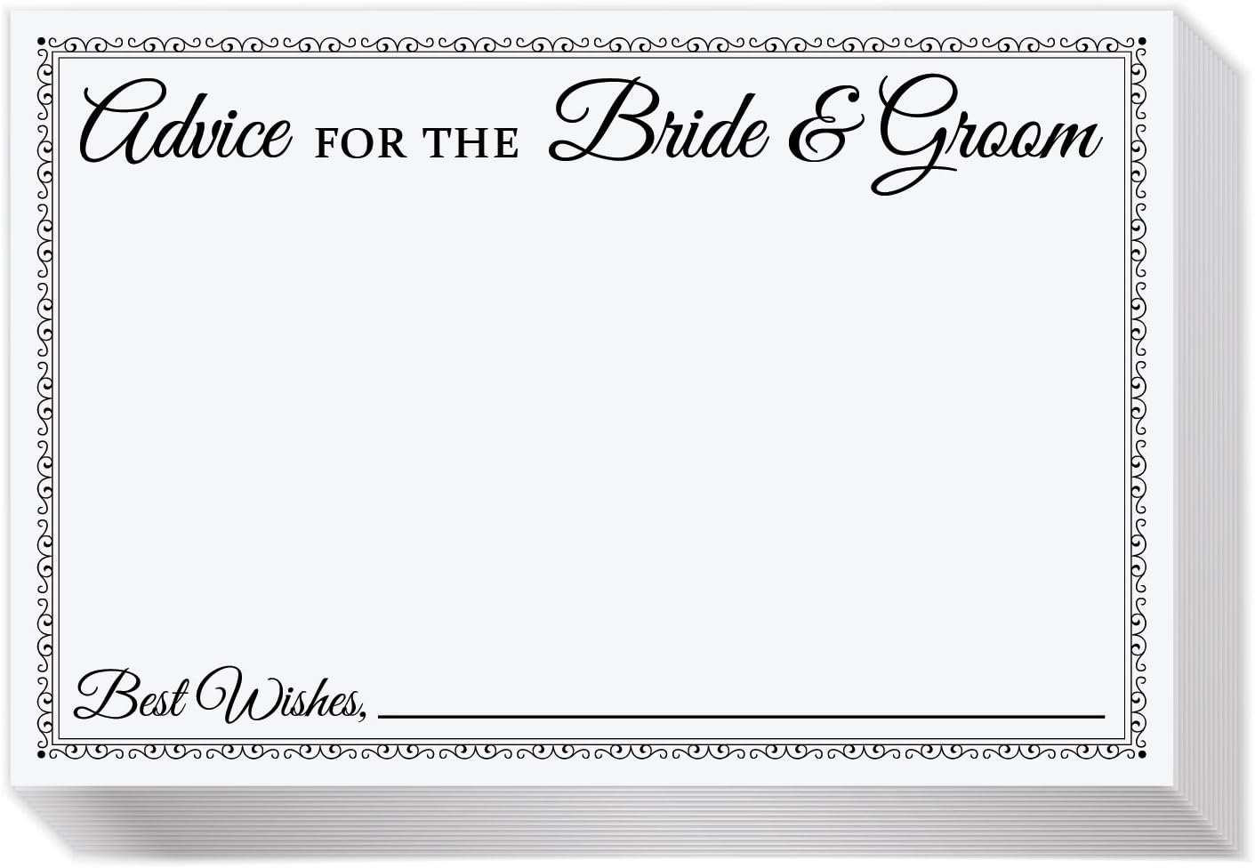 Amazon Com Jot Mark Wedding Advice Cards For The Bride Groom