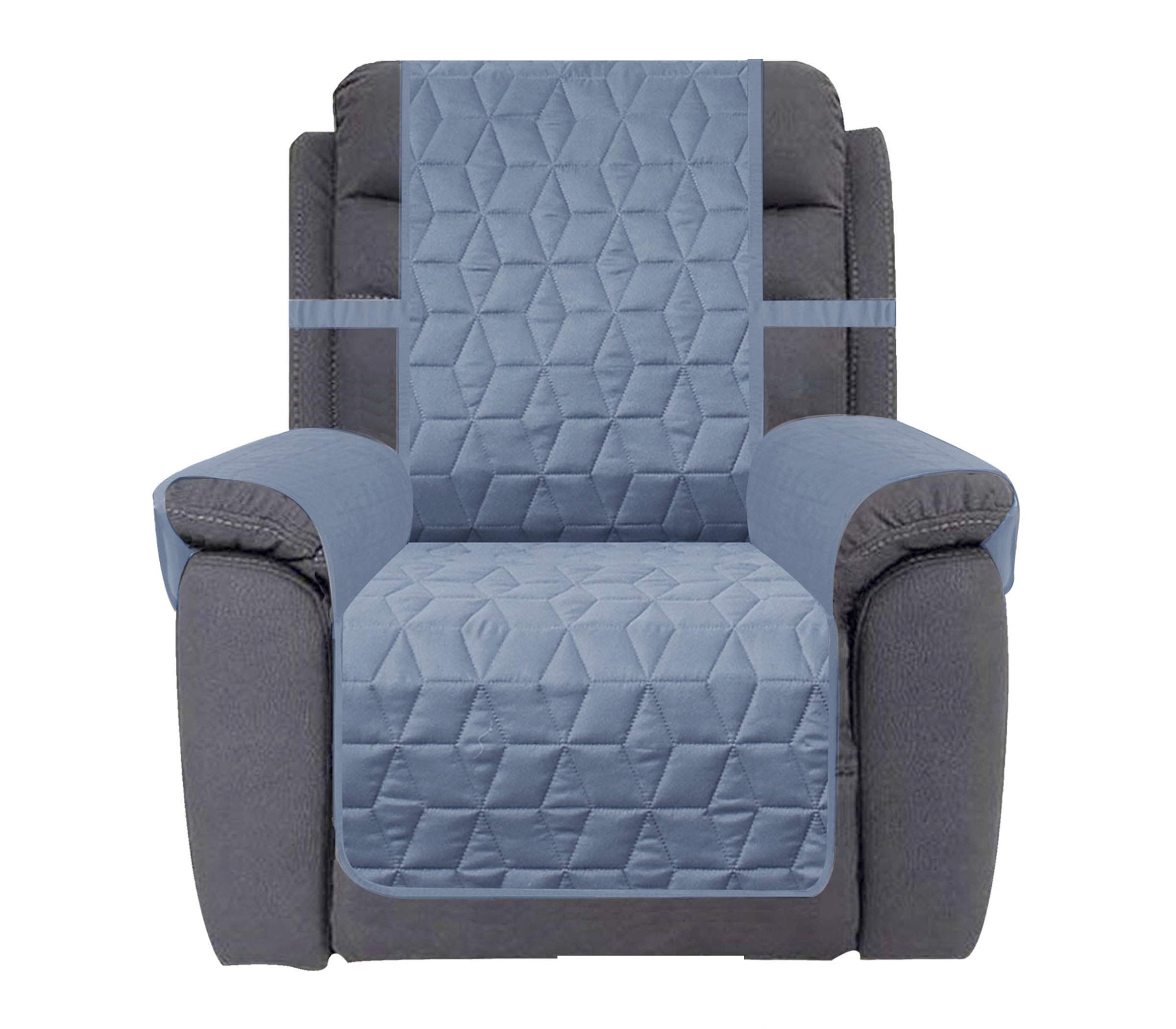 Photo 1 of **DIRT**Ameritex Waterproof Nonslip Recliner Cover Christmas Decor Stay in Place, Dog Couch Recliner Cover Furniture Protector for Pets and Kids (Stone Blue, 23'')