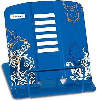 Herma 19037 Lesestander Aus Metall 19 X 15 3 X 2 7 Cm Zusammengeklappt 6 Stufen Verstellbar Rutschfest Buchstander Fur Schule Kuche Und Buro Buchhalter Fur Kinder Blau Amazon De Burobedarf Schreibwaren
