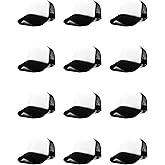 12 Pack Sublimation Hats for Men Blank Trucker Hats Bulk Snapback Mesh Women Baseball Caps DIY Custom 18 Colors