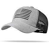 American Flag Trucker Hat - Snapback Hat, Baseball Cap for Men Women - Breathable Mesh Side, Adjustable Fit - for Casual Wear