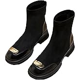 Clolinde Women's fashionable thick-soled chunky boots - with a soft and seamless upper and an elegant, exquisite and anti-slip sole.