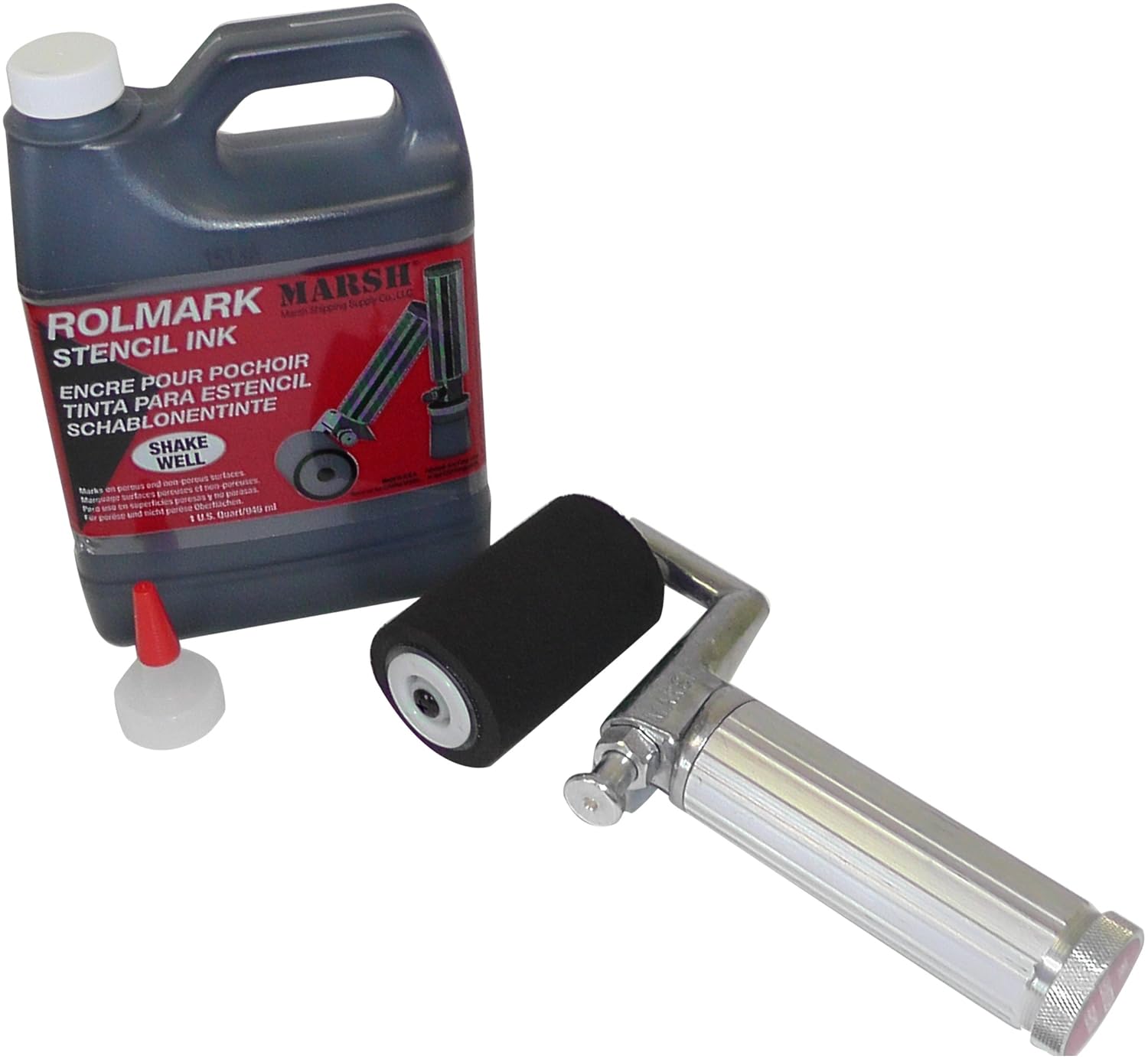 MARSH Fountain Roller Kit with 1 qt Black Rolmark Ink Can