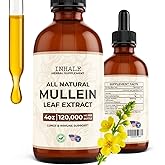 Inhale Mullein Drops for Lungs – Mullein Leaf Extract for Lung Detox, Immune Health, Mucus Relief- Made in USA - Lung Cleanse & Respiratory Support – Natural Supplement for Throat – 4oz