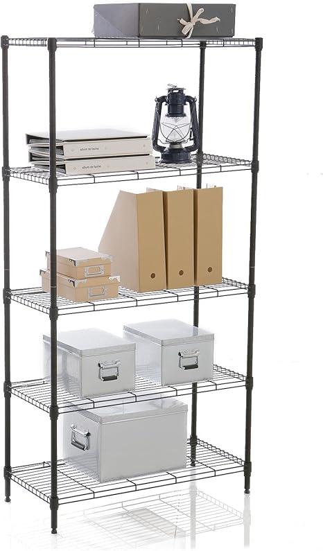 Amazon 10 Offクーポンつき 7 10 00 00 7 11 23 59 Lowya ロウヤ スチールラック ラック メタルラック 収納 幅75 奥行35 高さ149cm ブラック メタルラック本体 オンライン通販