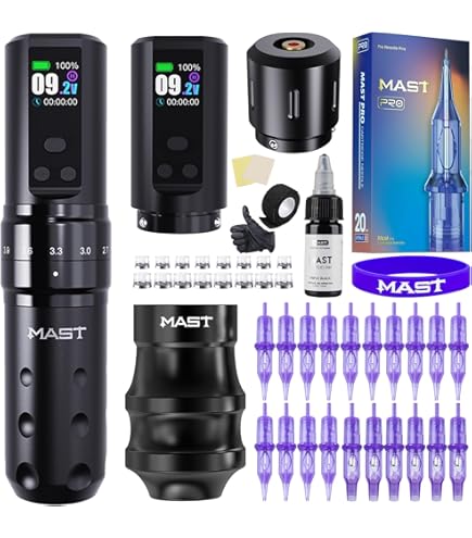 Amazon.com: Mast Tattoo Flip Cordless Tattoo Gun Kit 6 Adjustable